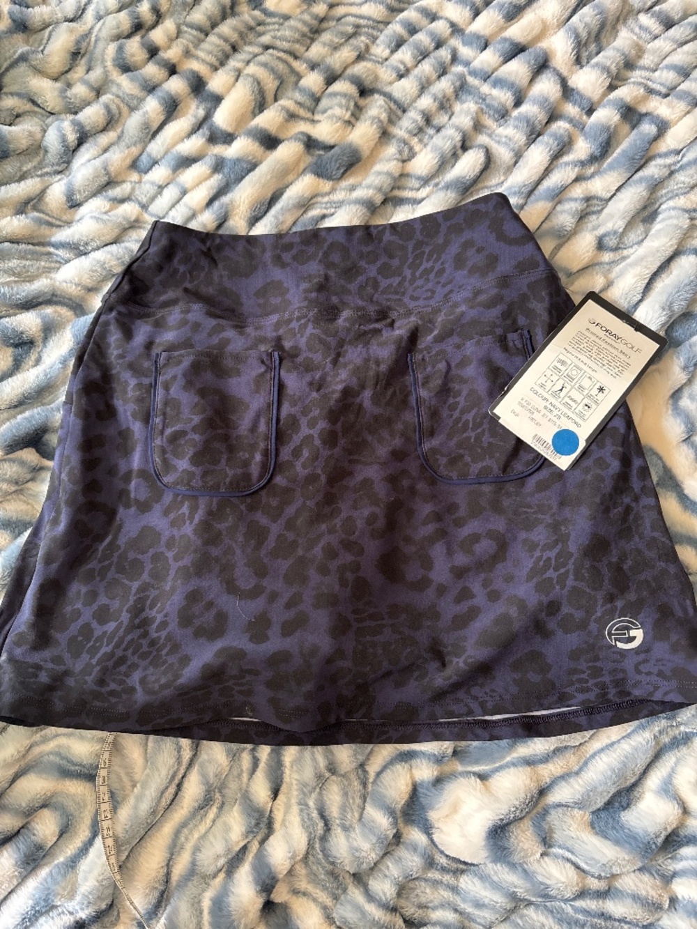 Foray Golf Skirt Navy Leopard XS NWT